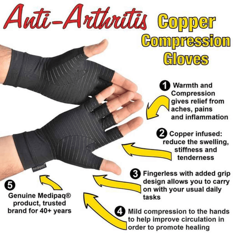 Half finger Compression Gloves for Pain relief
